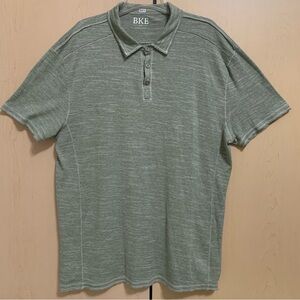 BKE Performance Polo Shirt Men's Short Sleeve Stretch Marled Sage Green Size XXL
